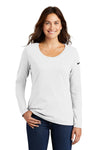 Nike Ladies Core Cotton Long Sleeve Scoop Neck Tee NKBQ5235