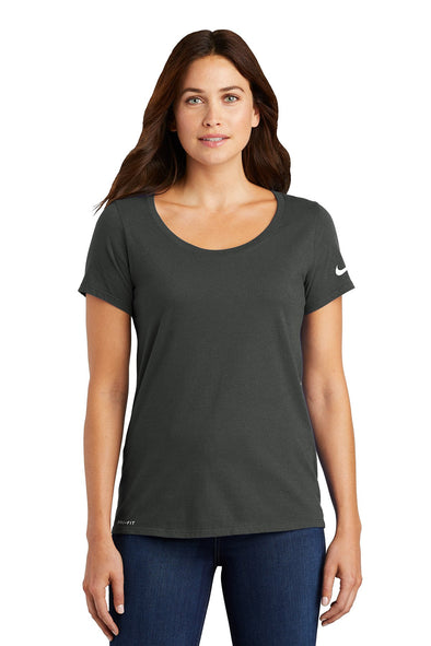 Nike Ladies Dri-FIT Cotton/Poly Scoop Neck Tee NKBQ5234