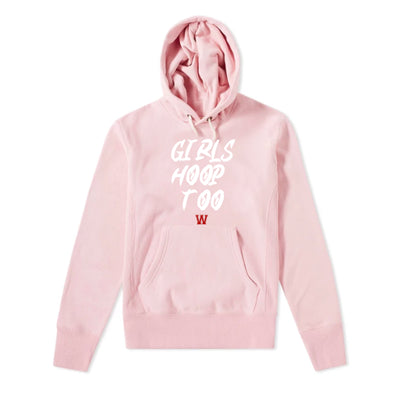 Girls Hoop Too Pastel Pink Hoodie