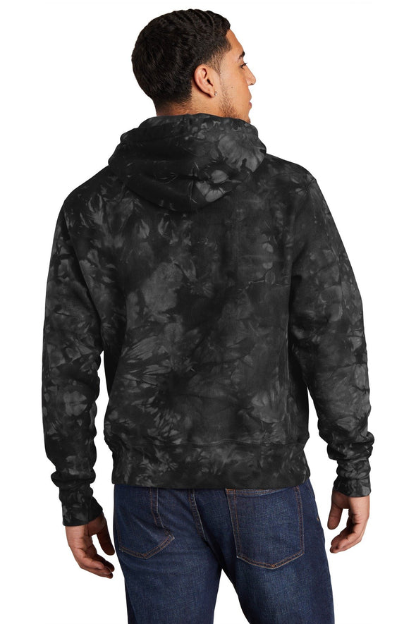 Champion Reverse Weave Scrunch-Dye Tie-Dye Hooded Sweatshirt. TDS101