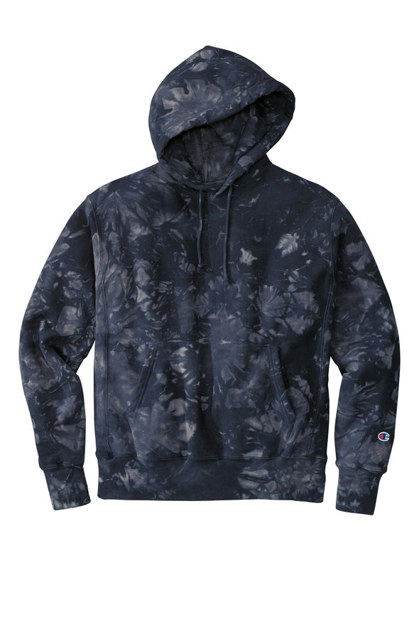 Champion Reverse Weave Scrunch-Dye Tie-Dye Hooded Sweatshirt. TDS101